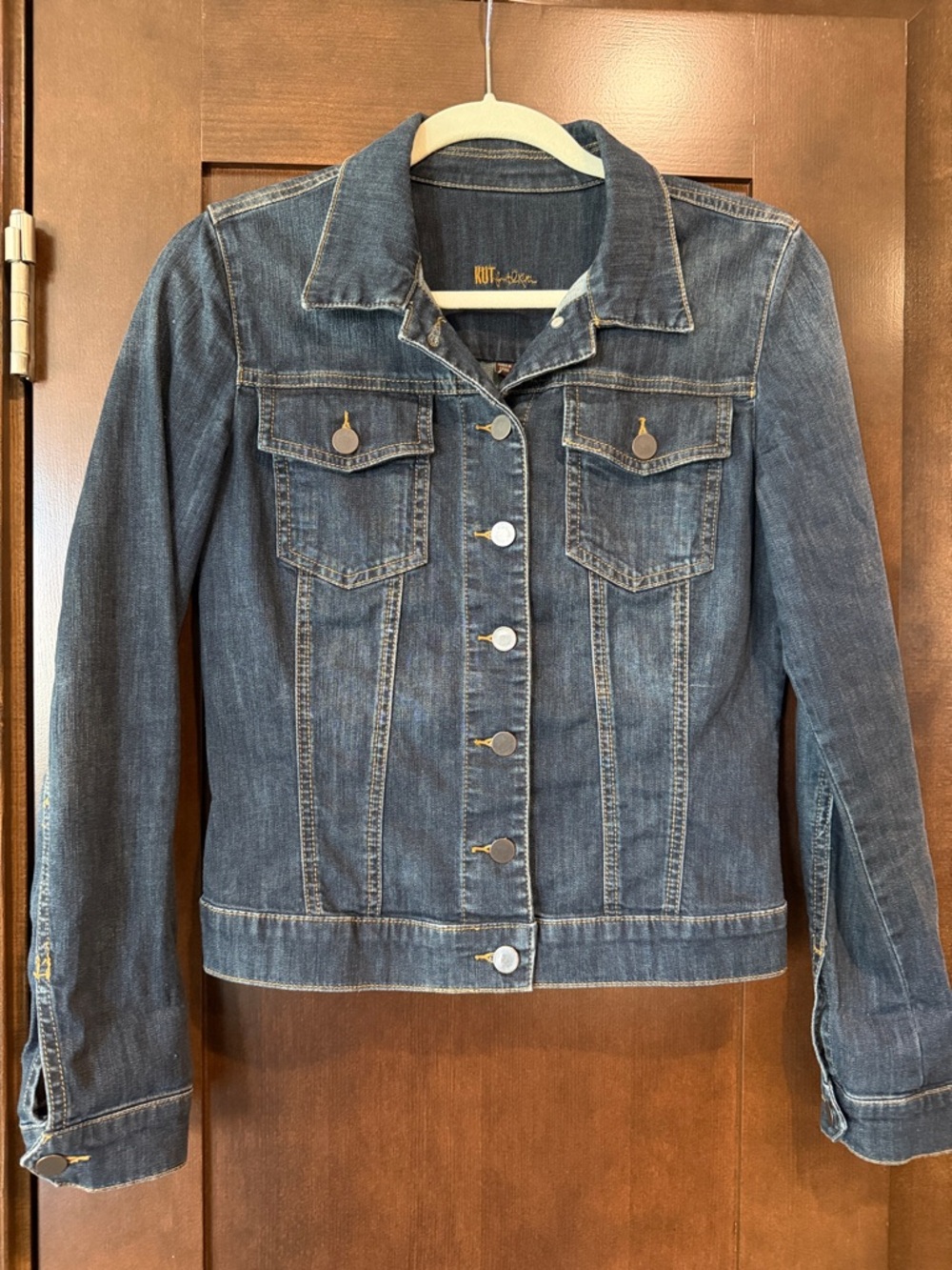 Kut from the Kloth Mid Wash Blue Denim Jacket